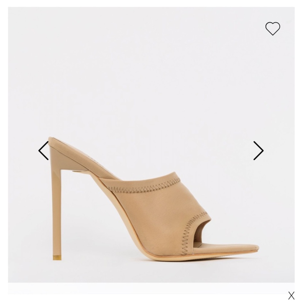 Nude stiletto mules